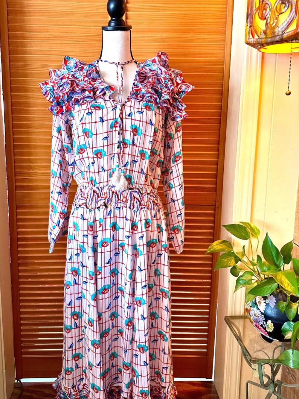 ViNTAGE DIANE FRES’ Gypsy Floral DRESS Designer Eighties